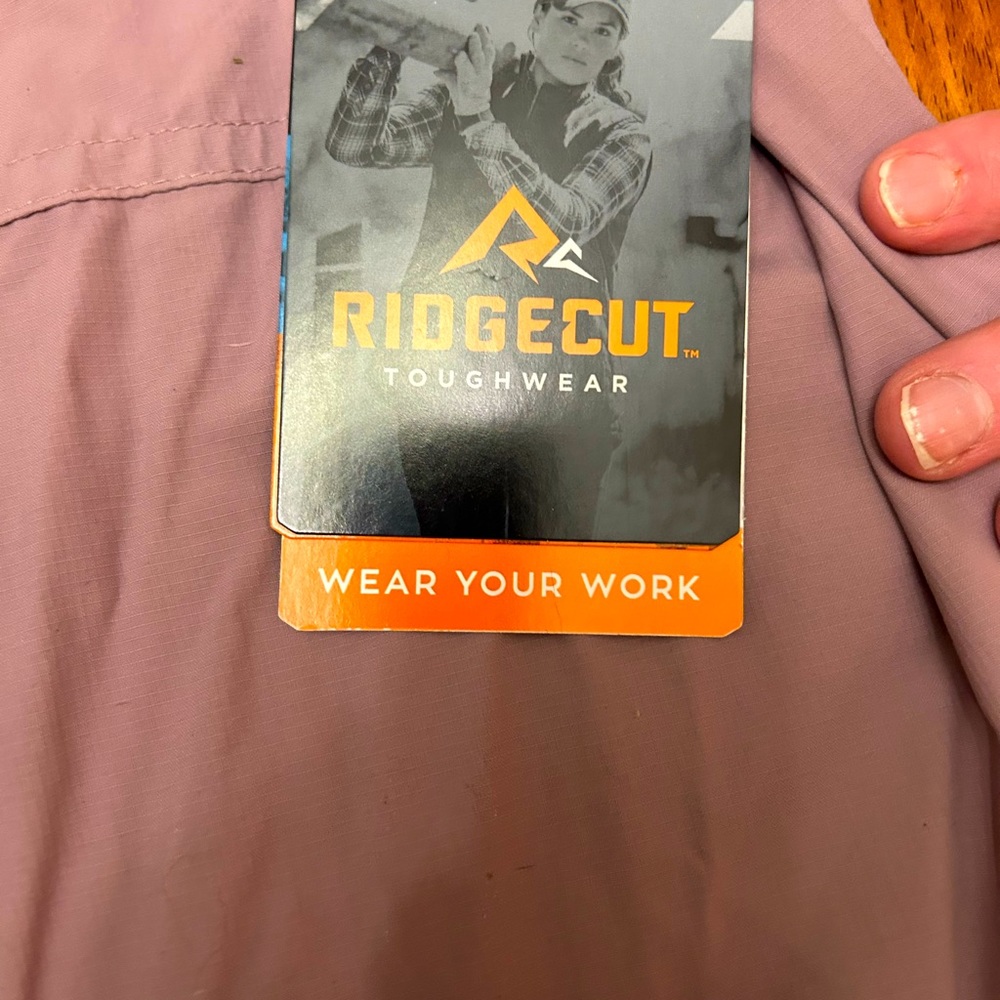 Ridgecut toughwear women’s size XL button down shirt. Color is Elderberry